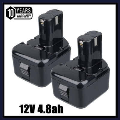 2-Pack 4.8AH 12V Battery For Hitachi EB 1212S EB1214S EB1220BL EB1214L Eb1220HL