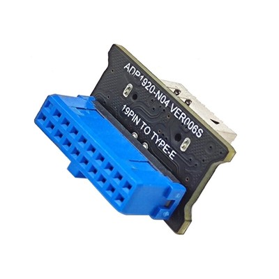 USB 19 Pin Header to USB 3.1 Type-E Type-C 20 Pin A-Key Header Front Panel