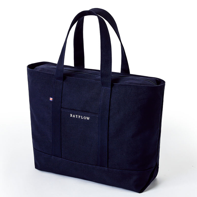 バッグ everyone nylon logo tote bag navy ennoy everyone