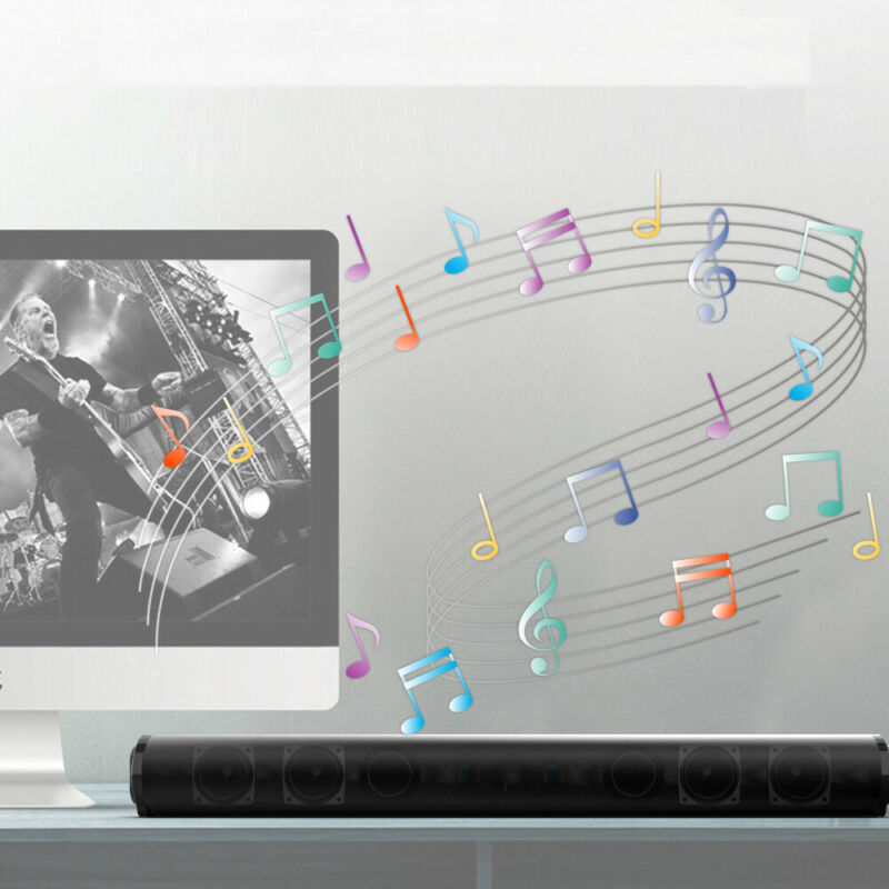 Wireless Bluetooth TV Sound Bar Theater Subwoofer Soundbar Computer Speaker 22''