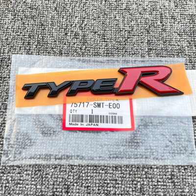 Genuine JDM Type R Emblem Fits Honda Civic FK2 FD2 FN Rear Badge 75717-SMT-E00