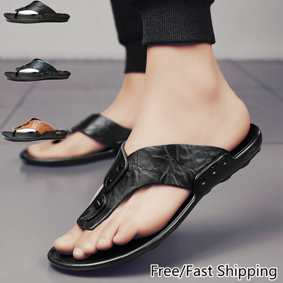 New Mens Sandals Home Shoes Walking Slippers Outdoor Casual Slip On Sandals Size