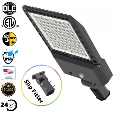 300W LED Parking Lot Shoebox Pole Light Outdoor Commercial Area Lights 42000Lm