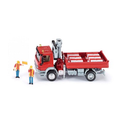 Siku 3534 Mercedes Atego Benne Camion avec Grue Rouge Maßstab 1:50 Neuf °