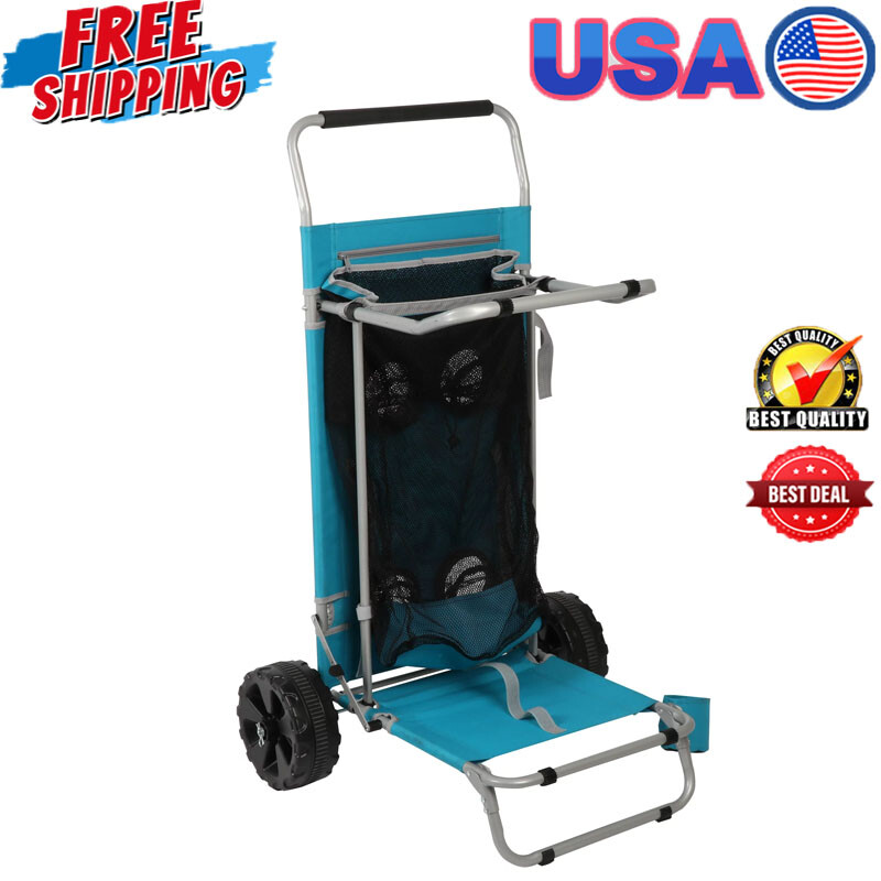 Camping Sand Island Convertible Beach Cart Outdoor Wagon Picnic Portable Heavy