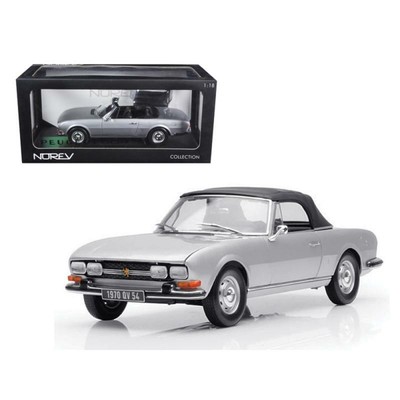 1971 Peugeot 504 Cabriolet Grey 1/18 Diecast Car Model by Norev 184777