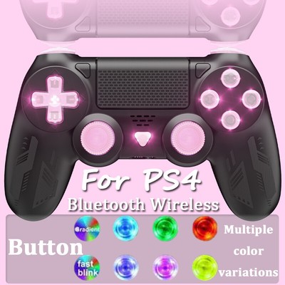 New PS4 Wireless Controller for PS4 console, Black Light-up RGB Lights Xmas Gift
