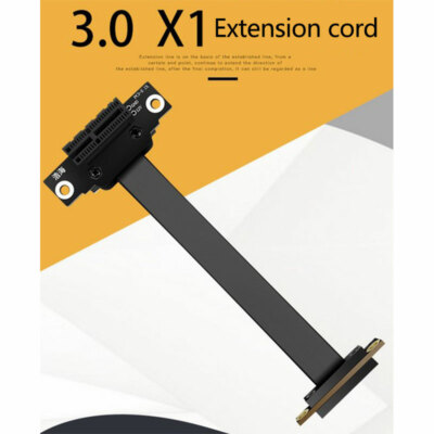 Extender Ribbon Adapter Extension Cable PCI-E 1X Slot Extension Riser C-'h