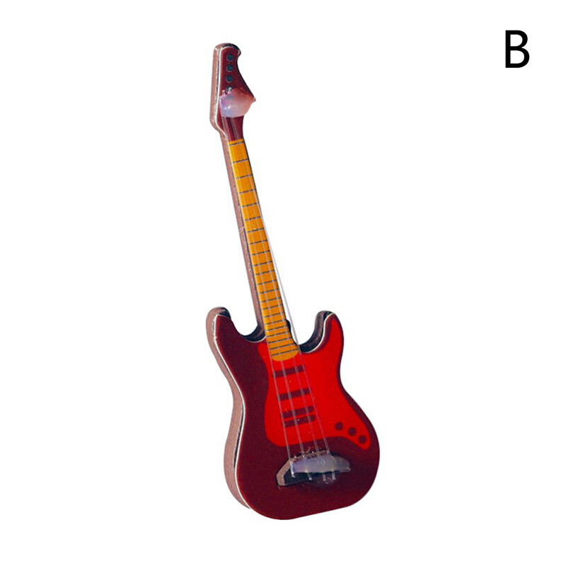 1:12 Dollhouse Miniature Mini Classic Guitar Model Toy Instrument For Home De_~C