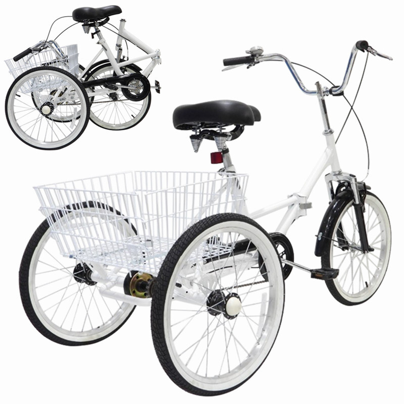 Adult Tricycles 20 In Front And Rear Wheel With Shopping Basket