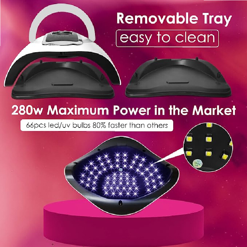 280W UV LED Nail Lamp Gel UV Light Nail Dryer for Gel Nail Polish Curing A