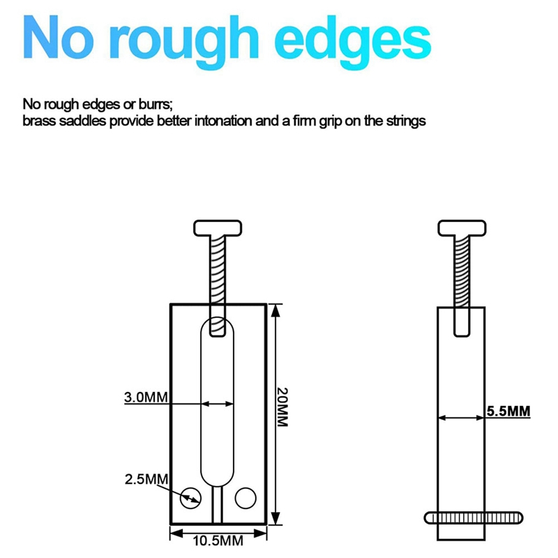 TITANIUM ALLOY Tremolo Bridge Saddles 10.5MM-1/16" For Fender Strat Tele