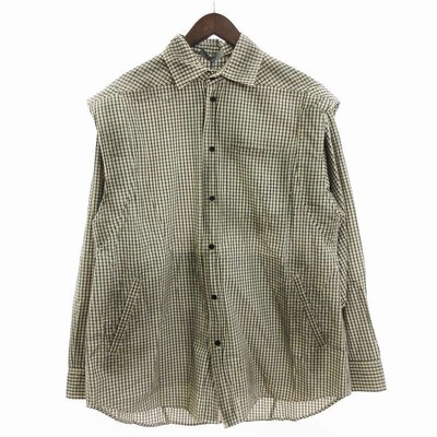 vp55 JPN S size D5Ove Rf. Shirt Long Sleeve Distressed Wire 100 Cotton Check Bla