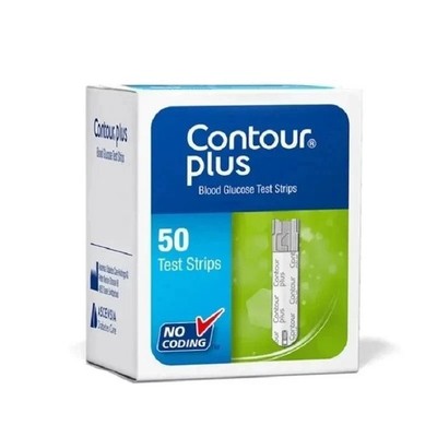 Contour Plus Blood Glucose 50 Test Strips Exp 04/30/2027