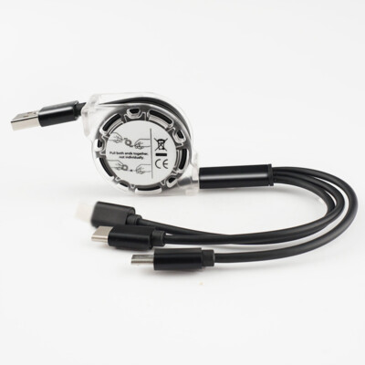 3 in 1 Fast USB Charging Cable Universal Multi Function Cell Phone Charger Cord