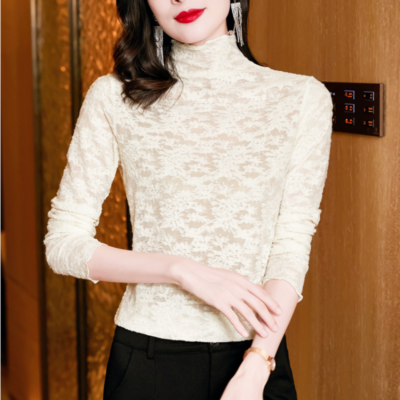 Camicia con collo alto discount