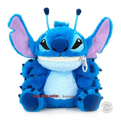 Quantum Mechanix QMX Zipper Mouth Lilo & Stitch Stitch Plush Doll H 24cm