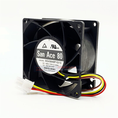 1 PCS  Sanyo Fan 9GV0848P1G13 48V 0.84A 8038 8CM 4-wire pwm inverter cooling fan