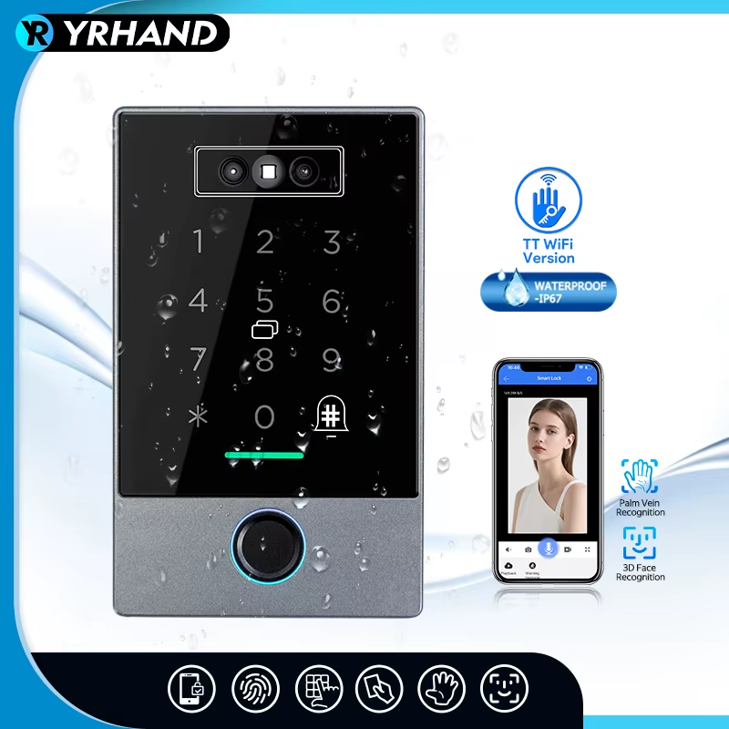 TTLOCK Biometric IP65 Waterproof face 100 Fingerprint Access Control Keypad supp