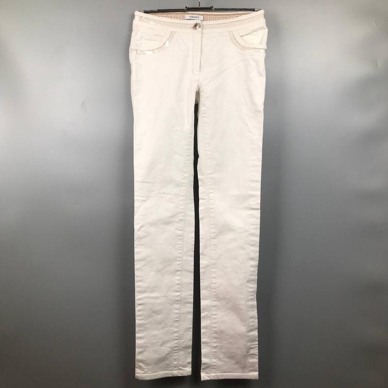Gianni Versace Denim Jeans Pants Cotton Elastan Straight Womens Size 26