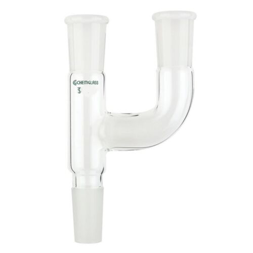 Chemglass 19/22 Claisen Adapter for Vacuum Distillation flask lab glass CG-1020