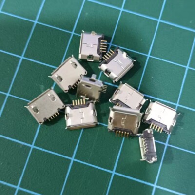 10 pcs x 5.9mm Micro Mini USB 9 4+ 5 Pin Phone Tablet Jack Connector Charge Port