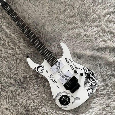 Factory White Electric Guitar Kirk Hammett Ouija KH-2 Fretboard Inlay Moon&star