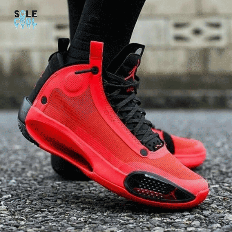 マ*サ様 【新品・未使用】AIR JORDAN 34 \"INFRARED/BLA Nike Air Jordan 34 Infrared Men's Sneakers Shoes Orangey Red
