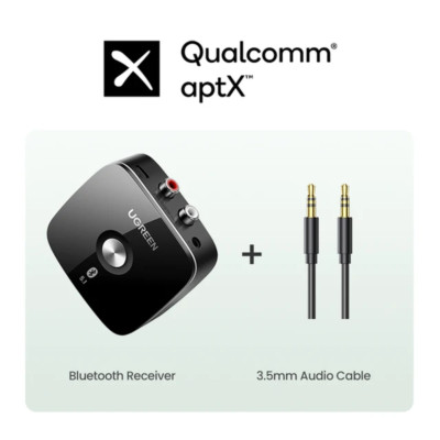 UGREEN Bluetooth RCA Receiver 5.1 aptX HD 3.5mm Jack AUX Wireless Adapter Music