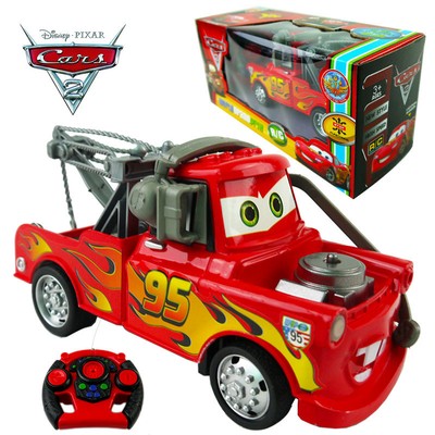 DISNEY PIXAR LIGHTNING MCQUEEN ELECTRIC RC RADIO REMOTE CONTROL CAR KIDS BOY TOY