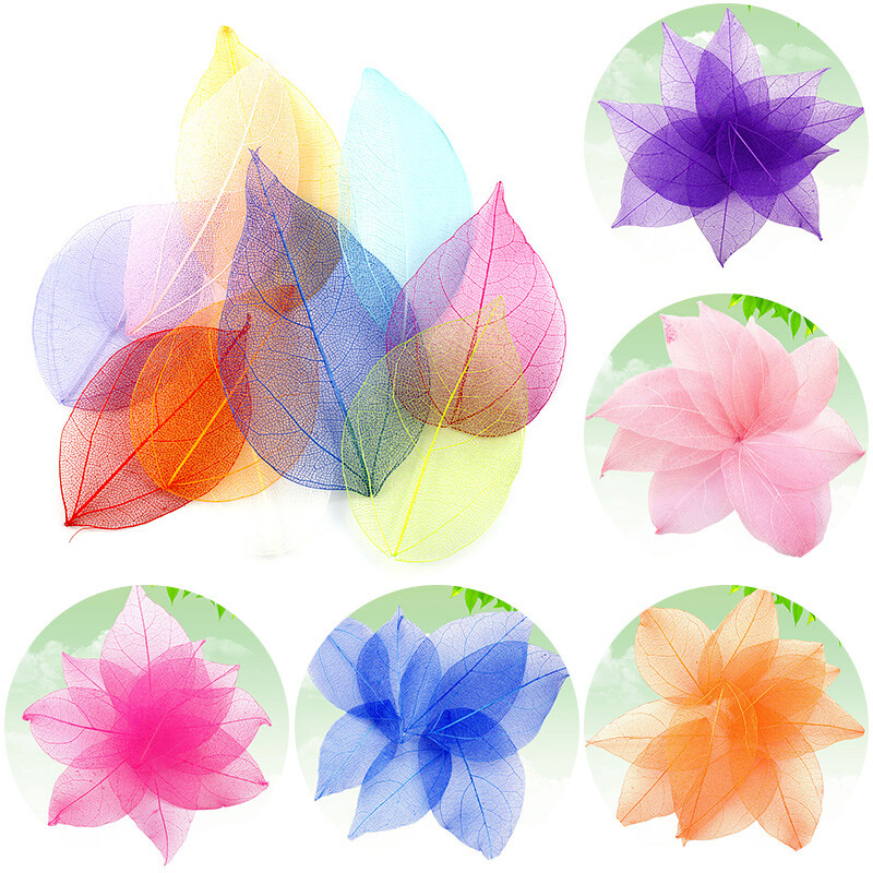 20Pcs Natural Dried Flower Skeleton Leaves DIY Bookmark Craft Scrapbooking