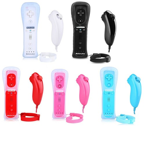 2 In1 Motion Plus Remote Control Nunchuck Controller For Wii Wii U Console Ebay