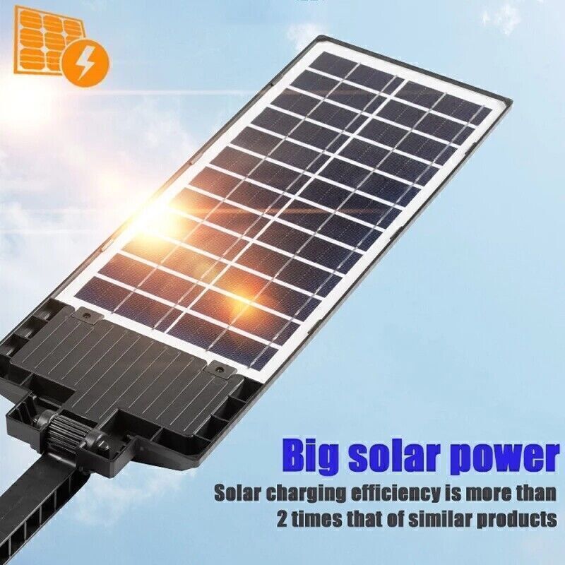 Commercial LED Outdoor Dusk to Dawn Solar Street Light Road Area Lamp USA
