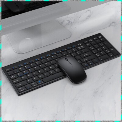 Wireless Bluetooth keyboard mouse ultrathin Rechargeable for PC ipad Mac Windows