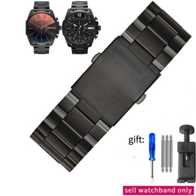 Solid Stainless Steel Watch Straps Fit For Diesel Dz4318 Dz4323 Dz4283 Bands