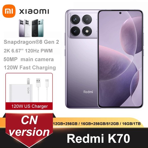 Xiaomi Redmi K70 5G Snapdragon 8 Gen 2 HyperOS 120Hz 120W Charge 50MP 16GB+1TB | eBay Xiaomi Redmi K70 5G Snapdragon 8 Gen 2 HyperOS 120Hz 120W Charge 50MP 16GB+1TB | eBay