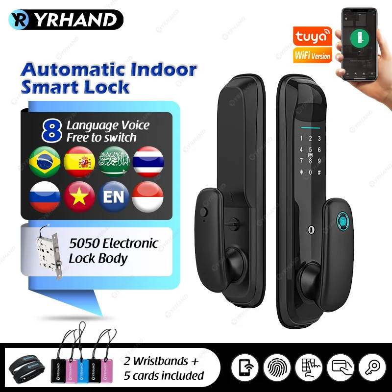 Tuya Wifi Digital Electronic Lock For Smart Home Biometric Digital Lock Fingerpr