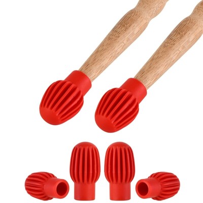 4Pieces Drum Practice Tip Drum Mute Silicone Drumstick Drum Dampener Set