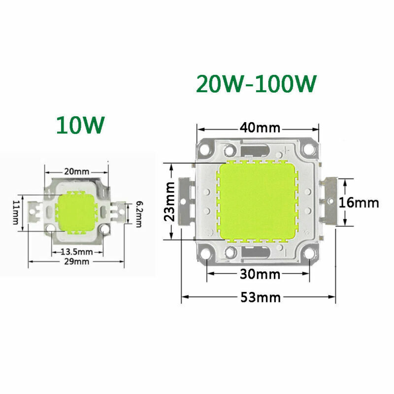 10w 50w 100w LED chip bulb rgb cob high power flood light 12v 32v 36v 20w 30w