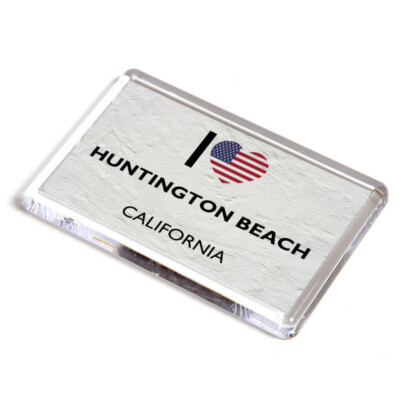 FRIDGE MAGNET - I Love Huntington Beach, California - USA
