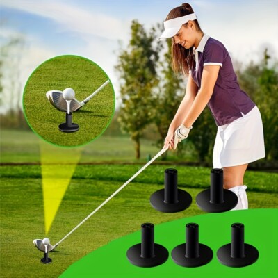 5 Set Golf Rubber Tee Holder Set for Driving Range Golf Practice Mat 1.5'' 2.0''