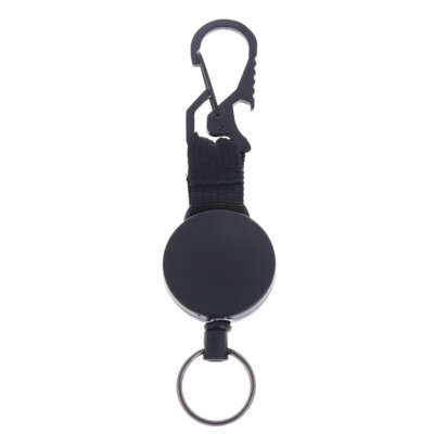 Retractable Keychain Multitool Carabiner Clip Key Ring with Steel Wire D_ro