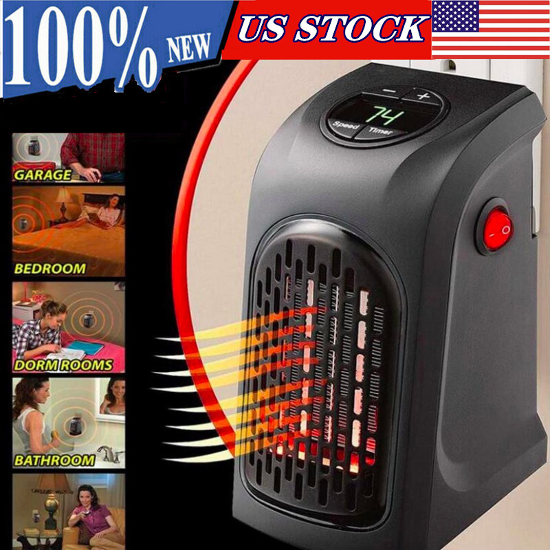 - 400w Small Heater Plug In Wall With Timer 110v