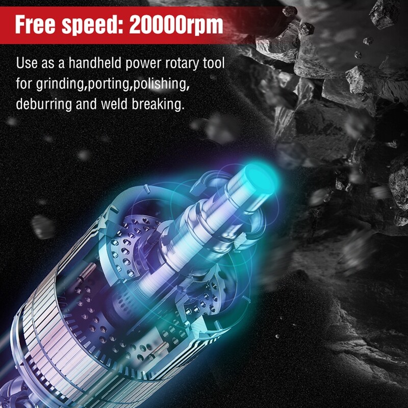 WORKPRO Air Angle Die Grinder 1/4-In Pneumatic Right Angle Die Grinder 20000 RPM