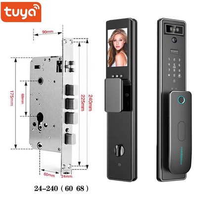 Automatic Fingerprint Lock Tuya Smart Lock 3D Face Recognition Digital Door Lock