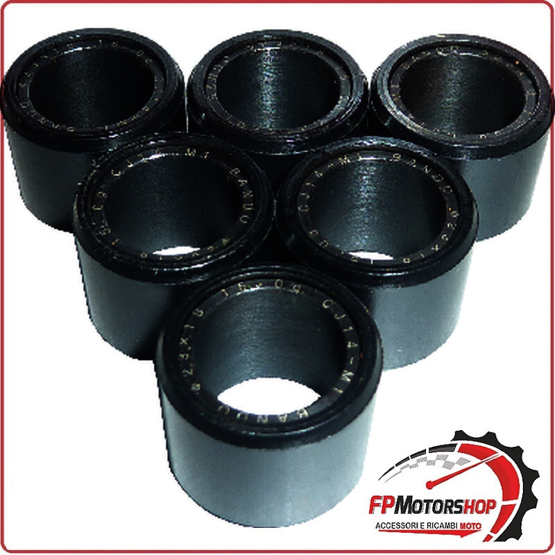 KIT 6 RULLI MASSETTE VARIATORE 23X18 15G PER HONDA 125 PANTHEON 2T 98-02 BANDO