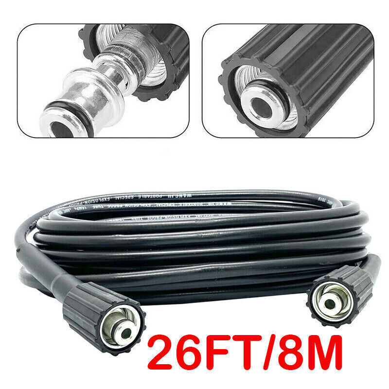 1/2x 50 FT High Pressure Power Washer Hose Extension Washer Pipe M22 Coupler US