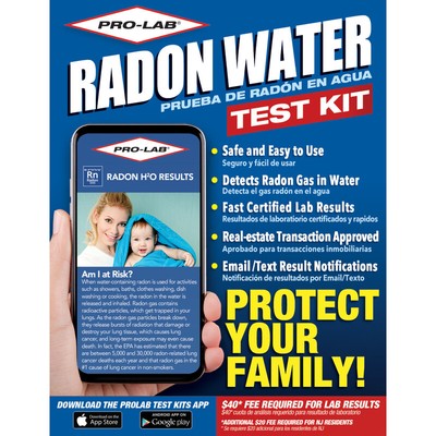 Pro-Lab RW103 Radon In Water Do It Yourself Test Kit