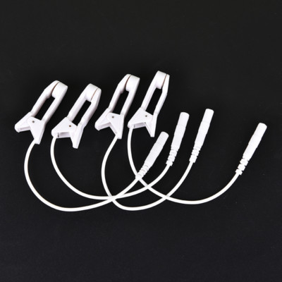 2pcs 2.0mm ear pain relief clip tens electrode lead wire connecting cabl.,x