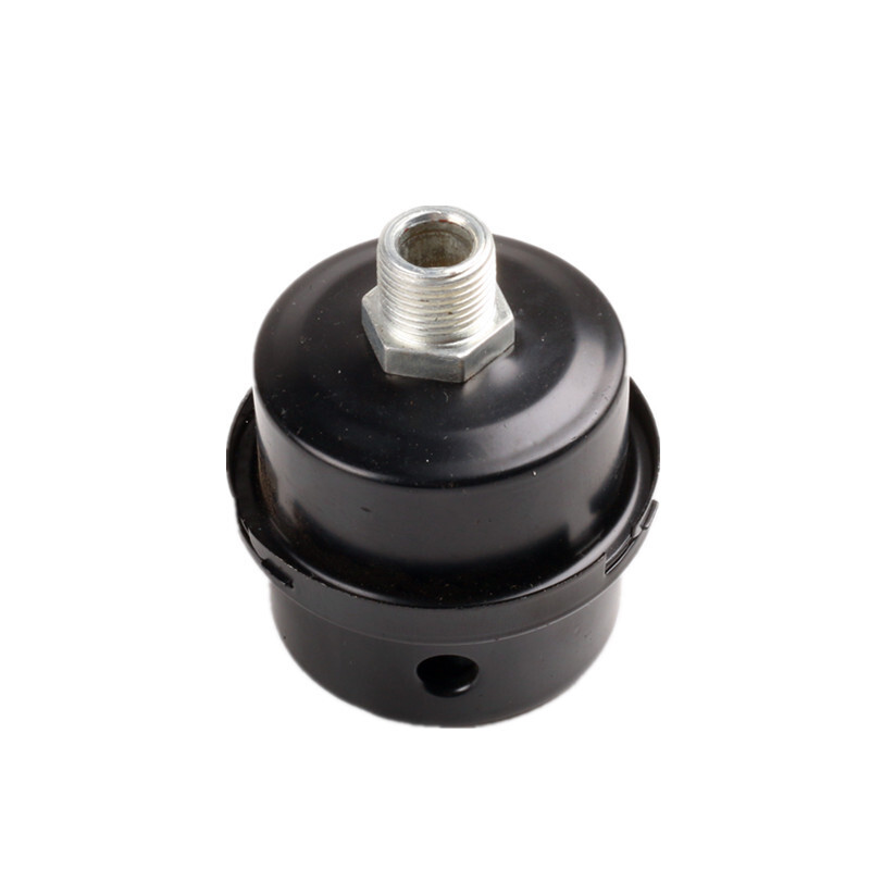 Air Compressor Intake Air Filter Silencer 1/2" NPT Paper Cartridge Metal House